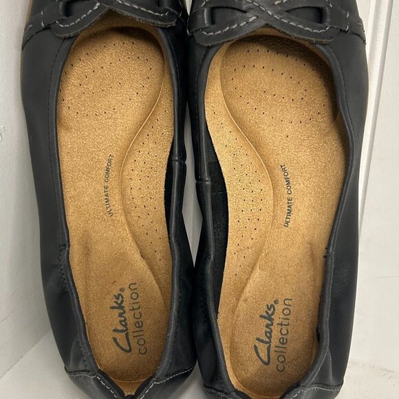 Clarks Womens Lyrical Rhyme Black Ballet Flats Size 9 - Picture 6 of 6